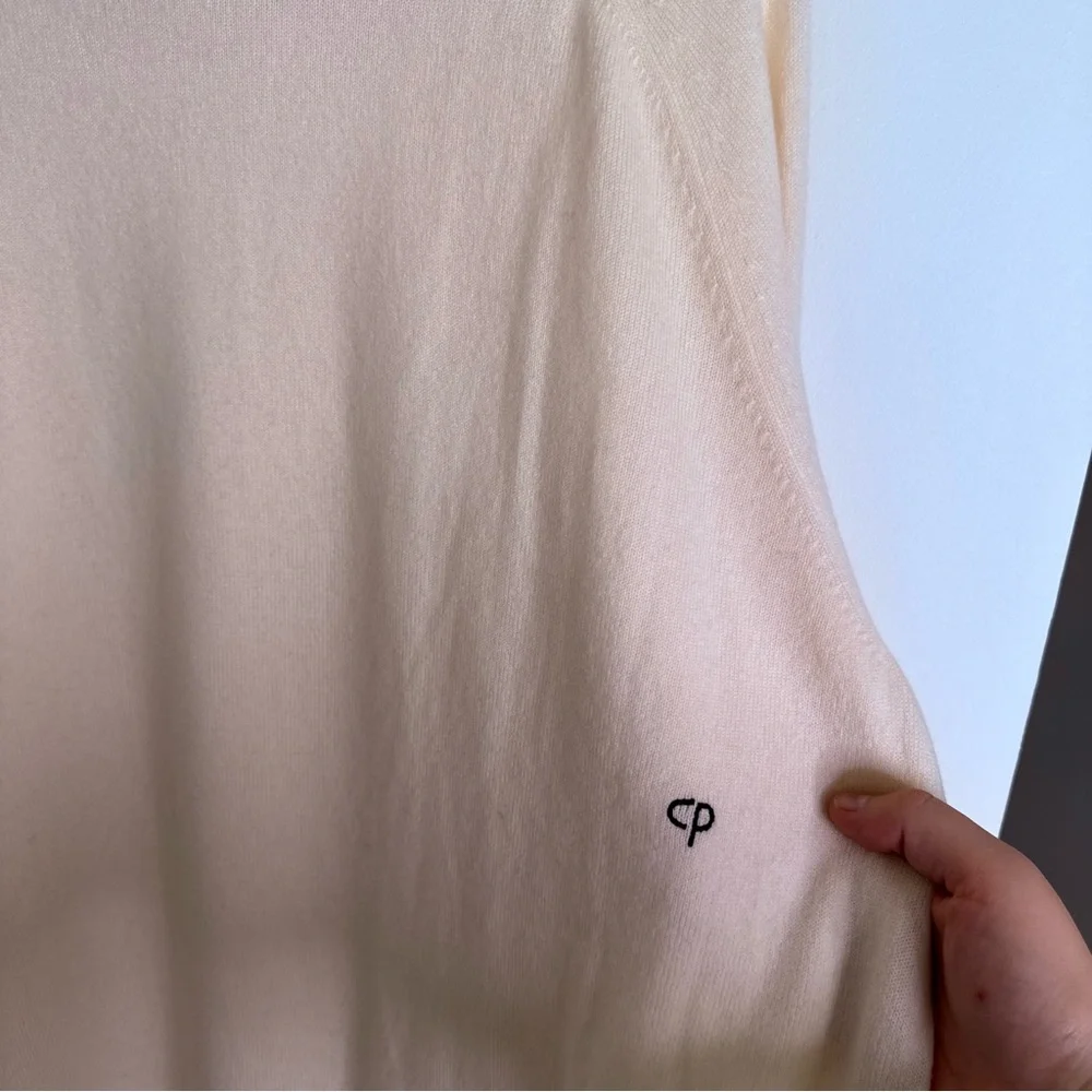 Chinti & Parker 100% Cashmere Cream Slouchy Sweater Size LL/10/Large